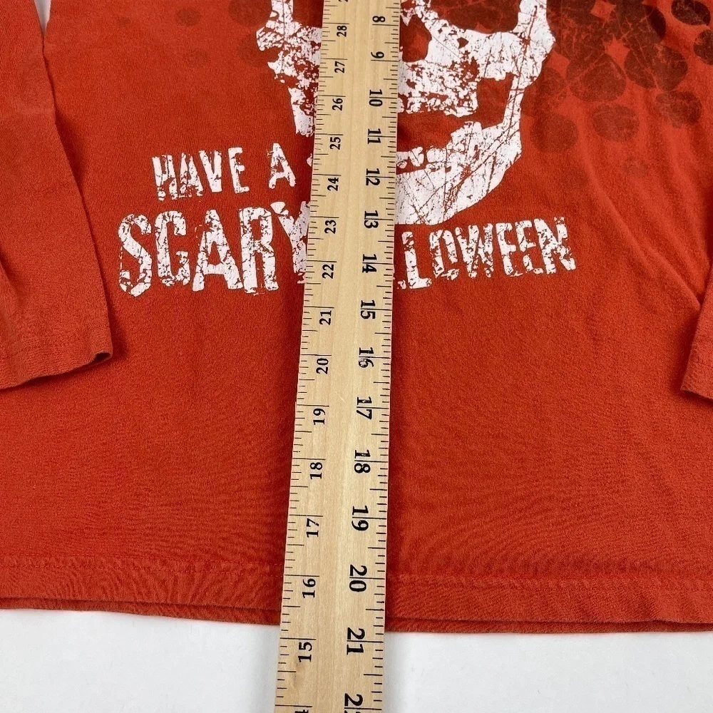 Childrens Place Tshirt Boys Large 10/12 Orange Halloween